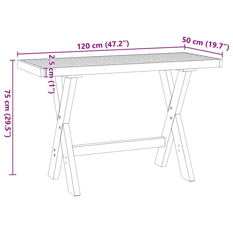 Biurko, NOAIN, 120x50x75 cm, lite drewno sosnowe