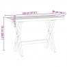 Biurko, NOAIN, 120x50x75 cm, lite drewno sosnowe