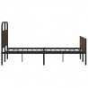 Łóżko bez materaca, 120x200 cm, brązowy dąb