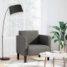 Sofa Fotel z Podłokietnikami Jasnoszary 54 cm Tkanina Kordowa