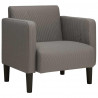 Sofa Fotel z Podłokietnikami Jasnoszary 54 cm Tkanina Kordowa