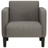 Sofa Fotel z Podłokietnikami Jasnoszary 54 cm Tkanina Kordowa