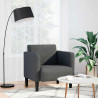 Sofa Fotel z Podłokietnikami Ciemnoszary 54 cm Tkanina Corduroy