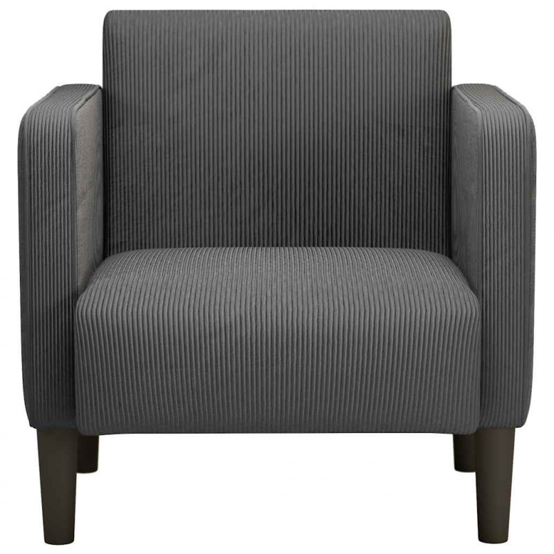 Sofa Fotel z Podłokietnikami Ciemnoszary 54 cm Tkanina Corduroy