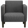 Sofa Fotel z Podłokietnikami Ciemnoszary 54 cm Tkanina Corduroy