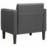 Sofa Fotel z Podłokietnikami Ciemnoszary 54 cm Tkanina Corduroy