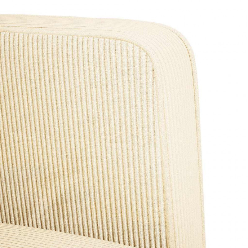 Sofa Fotel z Podłokietnikami Kremowy 54 cm Tkanina Corduroy