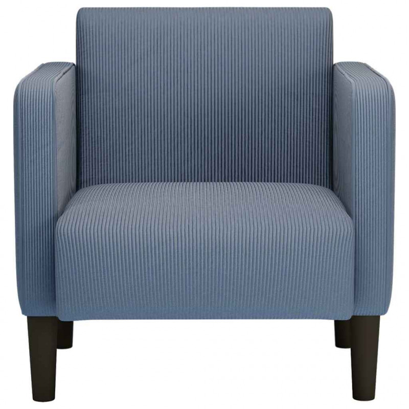 Sofa Fotel z Podłokietnikami Niebieski 54 cm Tkanina Corduroy