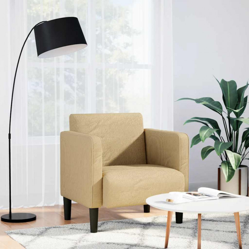 Sofa Fotel z Podłokietnikami Szarozielony 54 cm