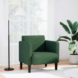 Sofa Fotel z Podłokietnikami ciemnozielona 54cm Tkanina Corduroy