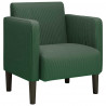 Sofa Fotel z Podłokietnikami ciemnozielona 54cm Tkanina Corduroy