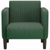 Sofa Fotel z Podłokietnikami ciemnozielona 54cm Tkanina Corduroy