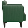 Sofa Fotel z Podłokietnikami ciemnozielona 54cm Tkanina Corduroy