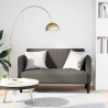 Sofa dwuosobowa jasnoszara 109 cm Tkanina sztruksowa