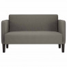Sofa dwuosobowa jasnoszara 109 cm Tkanina sztruksowa