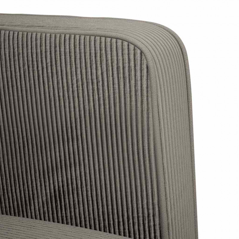 Sofa dwuosobowa jasnoszara 109 cm Tkanina sztruksowa