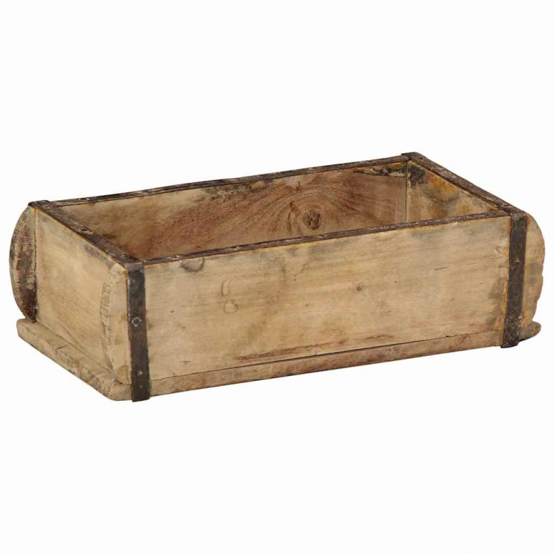 Taca Brązowy 30 x 15 x 9 cm Lite Drewno Recyklingowe