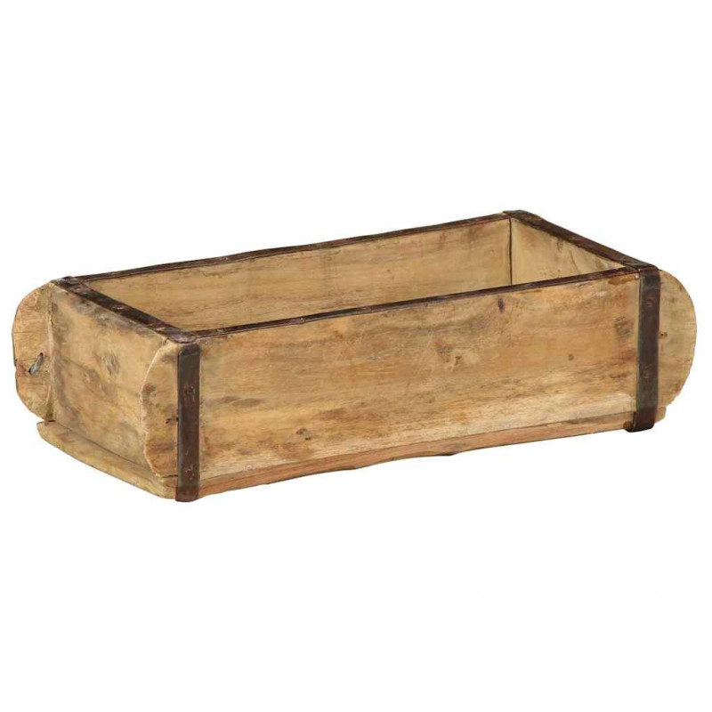 Taca Brązowy 30 x 15 x 9 cm Lite Drewno Recyklingowe