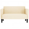 Sofa dwuosobowa kremowa 109 cm Tkanina sztruksowa
