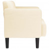 Sofa dwuosobowa kremowa 109 cm Tkanina sztruksowa