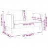 Sofa dwuosobowa kremowa 109 cm Tkanina sztruksowa