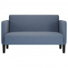 Sofa dwuosobowa niebieska 109 cm tkanina sztruksowa