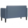 Sofa dwuosobowa niebieska 109 cm tkanina sztruksowa