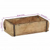 Taca Brązowy 30 x 15 x 9 cm Lite Drewno Recyklingowe