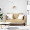 Sofa dwuosobowa szarozielona 109 cm Tkanina sztruksowa