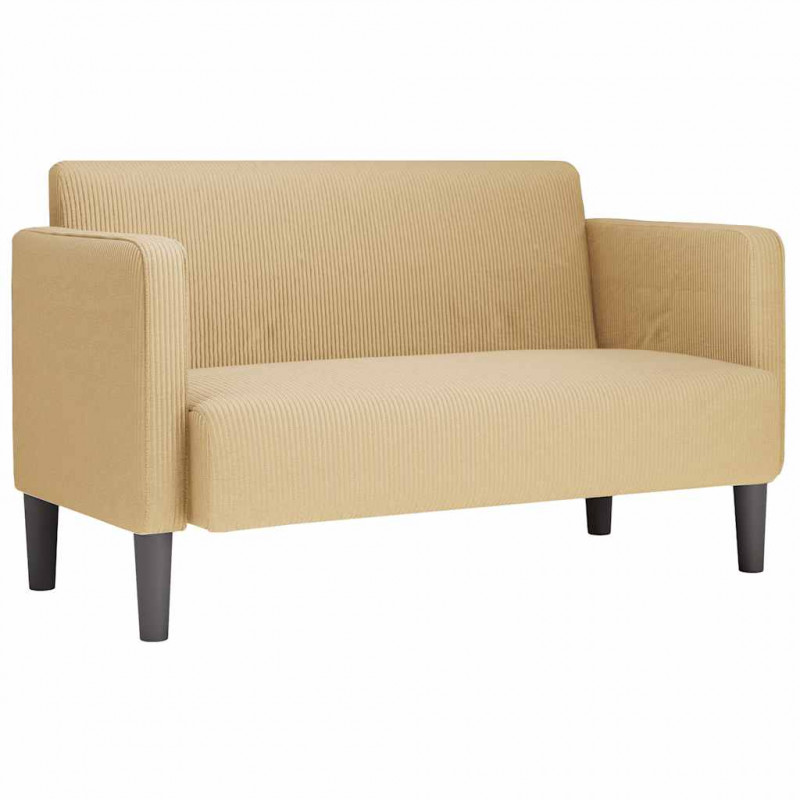 Sofa dwuosobowa szarozielona 109 cm Tkanina sztruksowa