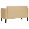 Sofa dwuosobowa szarozielona 109 cm Tkanina sztruksowa