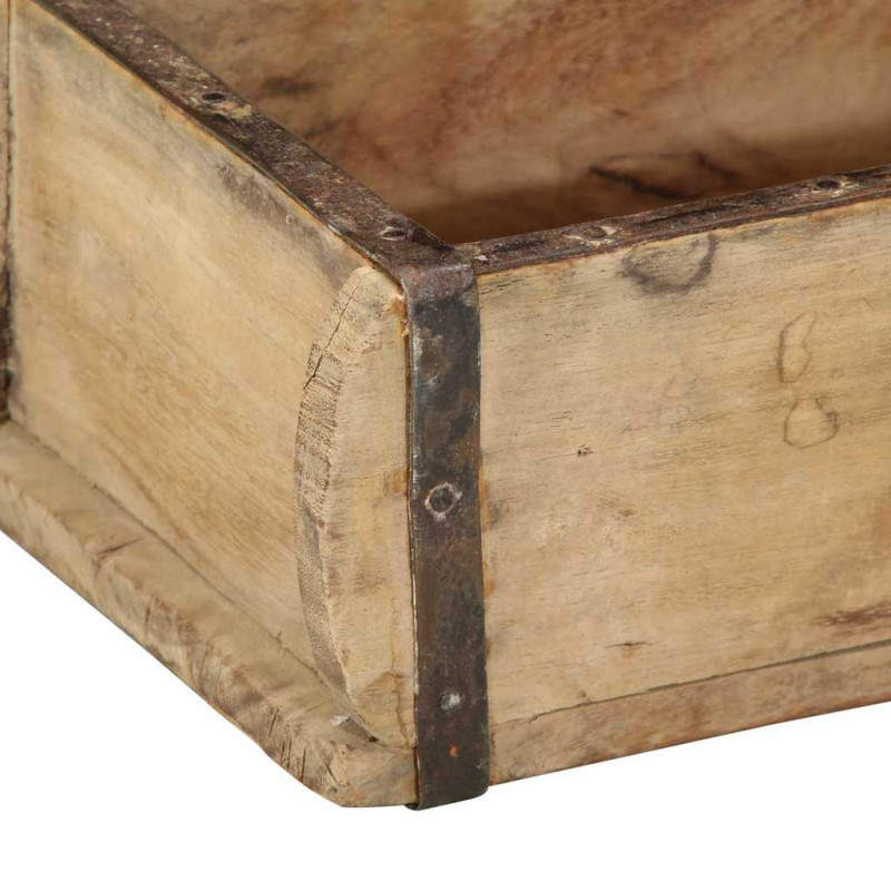 Taca 4 pcs Brązowy 30 x 15 x 9 cm Lite Drewno Recyklingowe