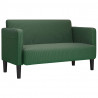 Sofa dwuosobowa ciemnozielona 109 cm Tkanina sztruksowa