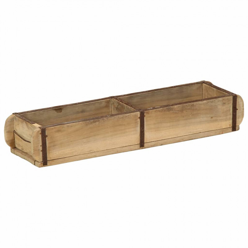 Taca Brązowy 57 x 15 x 9 cm Lite Drewno Recyklingowe