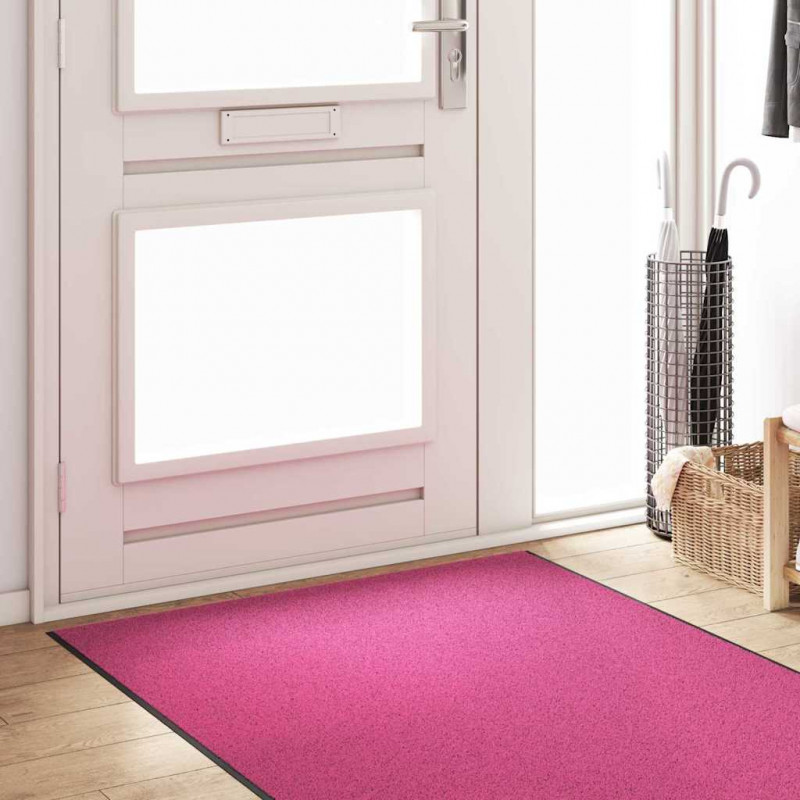 Dywanik wejściowy Różowy i czarny 120 x 350 cm Poliamid i PVC