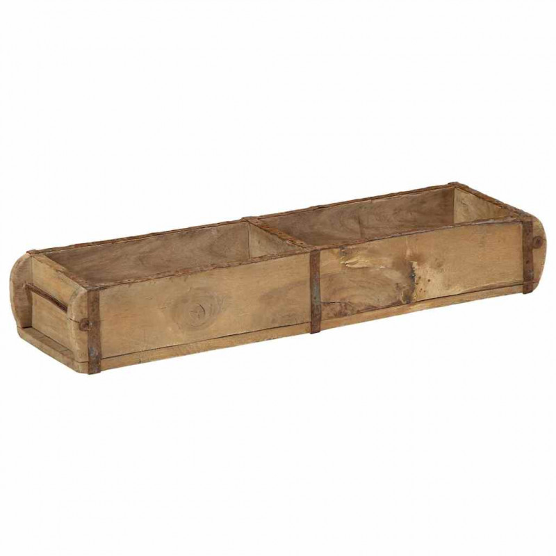 Taca Brązowy 57 x 15 x 9 cm Lite Drewno Recyklingowe