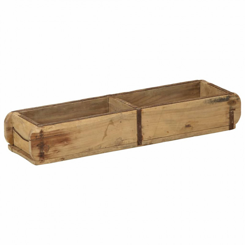 Taca Brązowy 57 x 15 x 9 cm Lite Drewno Recyklingowe