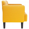 Sofa dwuosobowa Jasnożółta 109 cm Tkanina sztruksowa