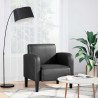 Sofa Fotel z Podłokietnikami Czarny 54 cm Skóra ekologiczna