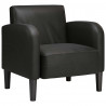 Sofa Fotel z Podłokietnikami Czarny 54 cm Skóra ekologiczna