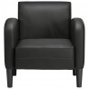 Sofa Fotel z Podłokietnikami Czarny 54 cm Skóra ekologiczna