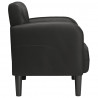 Sofa Fotel z Podłokietnikami Czarny 54 cm Skóra ekologiczna