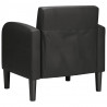 Sofa Fotel z Podłokietnikami Czarny 54 cm Skóra ekologiczna