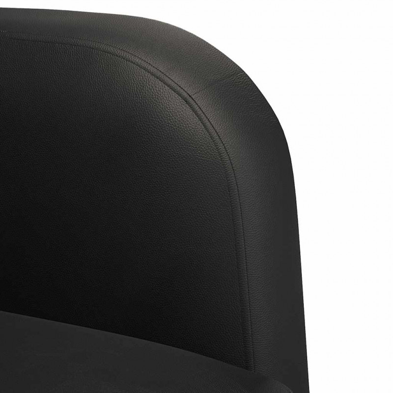 Sofa Fotel z Podłokietnikami Czarny 54 cm Skóra ekologiczna
