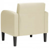 Sofa Fotel z Podłokietnikami Kremowy 54 cm Skóra ekologiczna