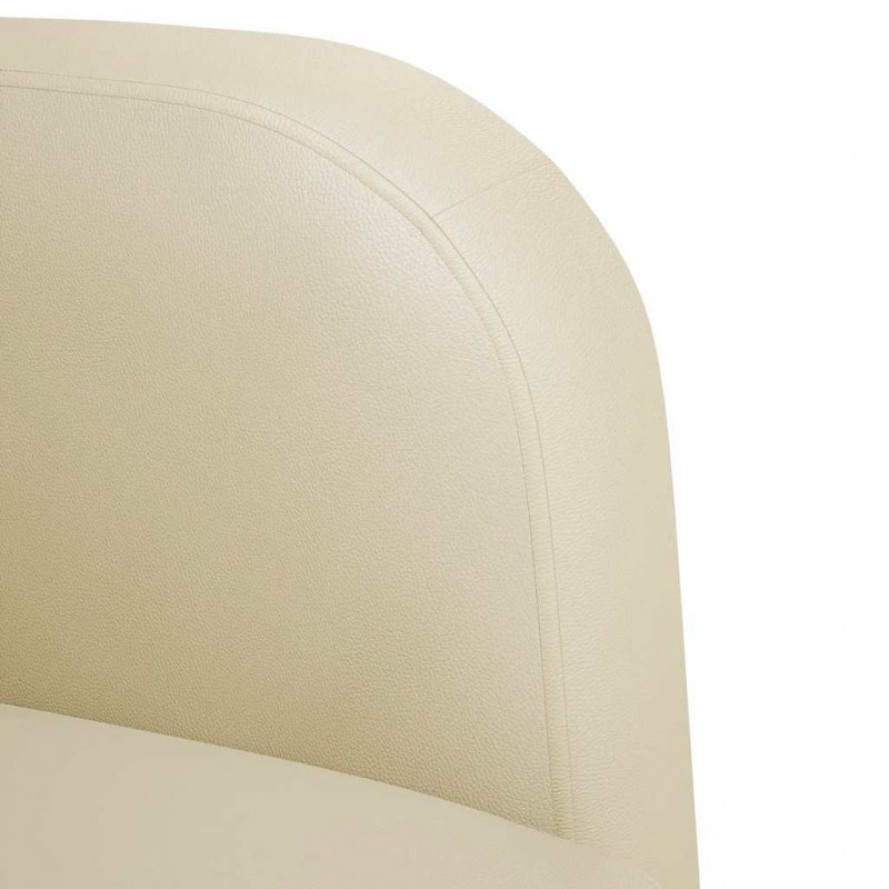 Sofa Fotel z Podłokietnikami Kremowy 54 cm Skóra ekologiczna