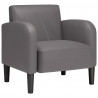 Sofa Fotel z Podłokietnikami Szary 54 cm Skóra ekologiczna