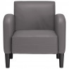 Sofa Fotel z Podłokietnikami Szary 54 cm Skóra ekologiczna