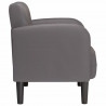 Sofa Fotel z Podłokietnikami Szary 54 cm Skóra ekologiczna