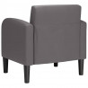 Sofa Fotel z Podłokietnikami Szary 54 cm Skóra ekologiczna